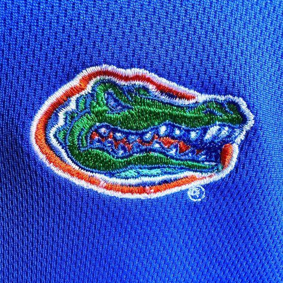 Florida Gators Polo Shirt Sz L Blue Orange Football Pro Edge Perforated … - Picture 2 of 12